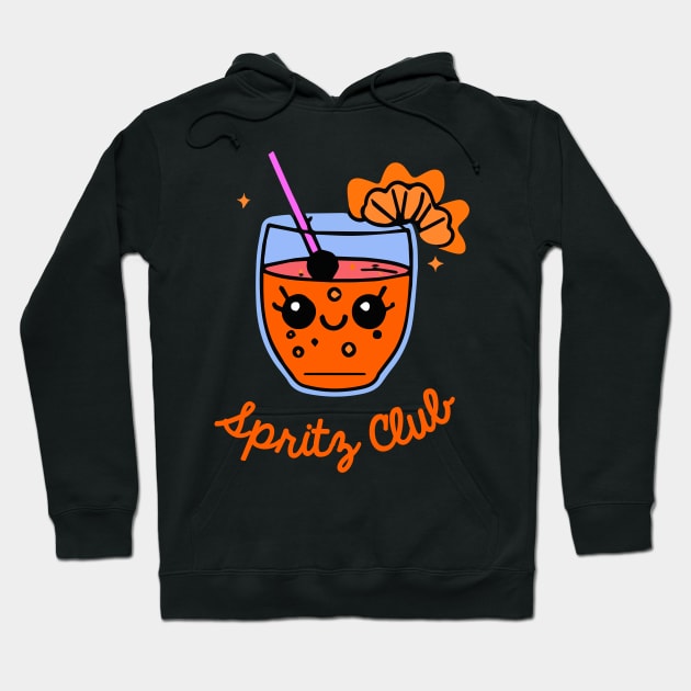 Cocktail Spritz Club Funny Bartender Retro Hoodie by BetterManufaktur